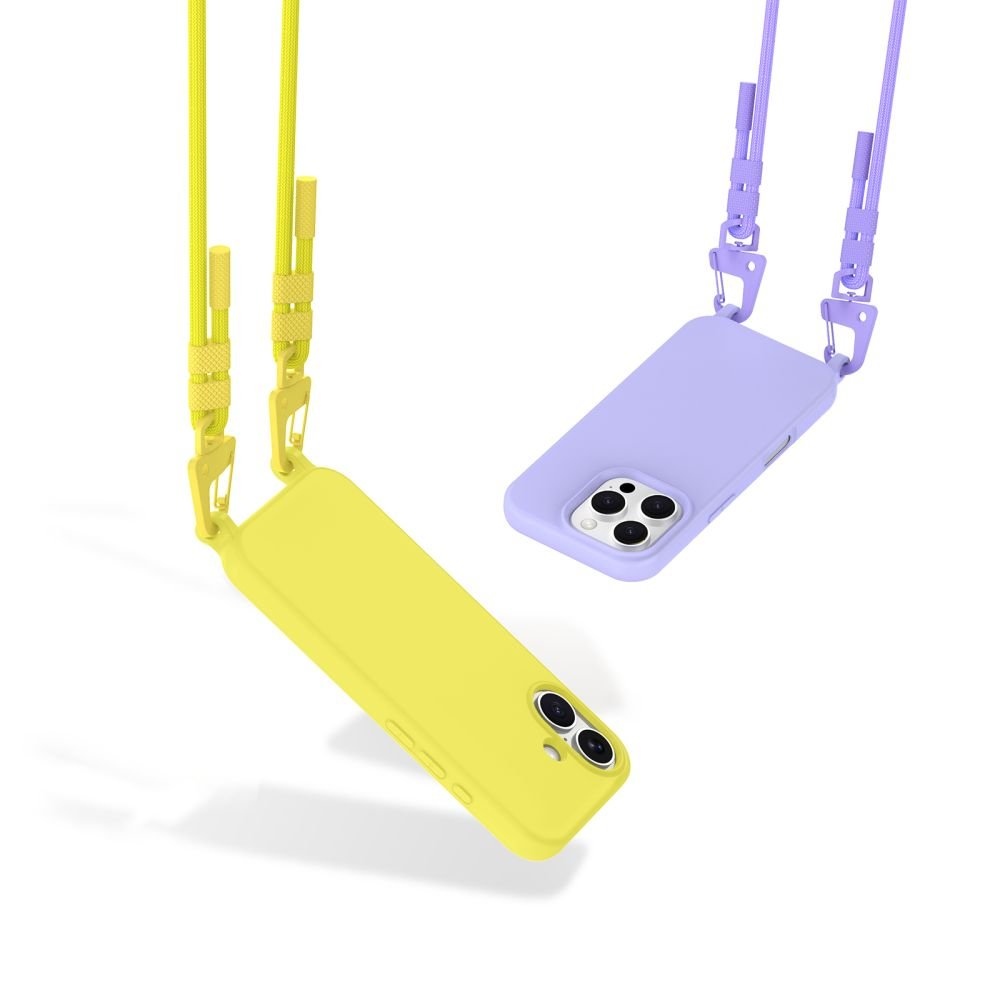 Tech - Protect iPhone 16 Pro MagNecklace - MagSafe Θήκη Σιλικόνης TPU με Pυθμιζόμενο Αποσπώμενο Κορδόνι - Canary Yellow