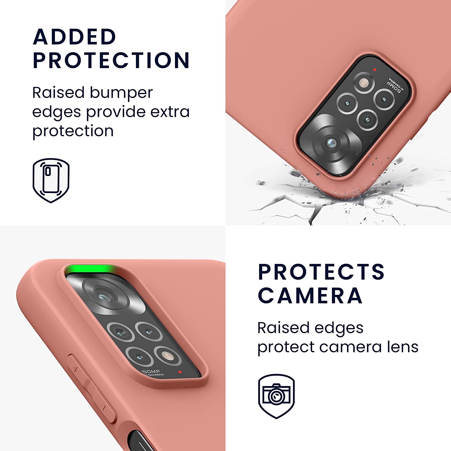 KW Xiaomi Redmi Note 11 / Redmi Note 11S Θήκη Σιλικόνης TPU - Grapefruit Pink - 57368.199