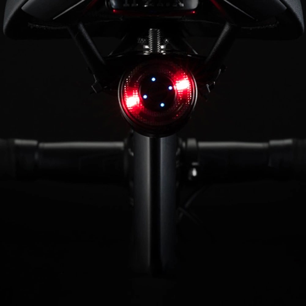 RockBros Q1 Επαναφορτιζόμενο Πίσω Φως Ποδηλάτου LED με 7 Χρώματα - Black