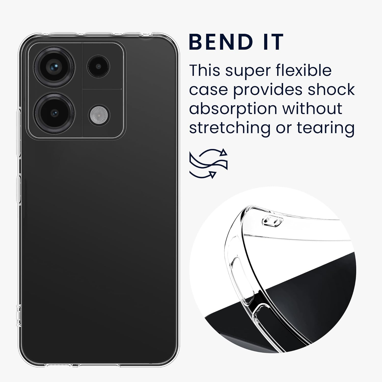 KW Xiaomi Redmi Note 13 Pro 5G / Poco X6 5G Θήκη Σιλικόνης Crystal TPU - Διάφανη