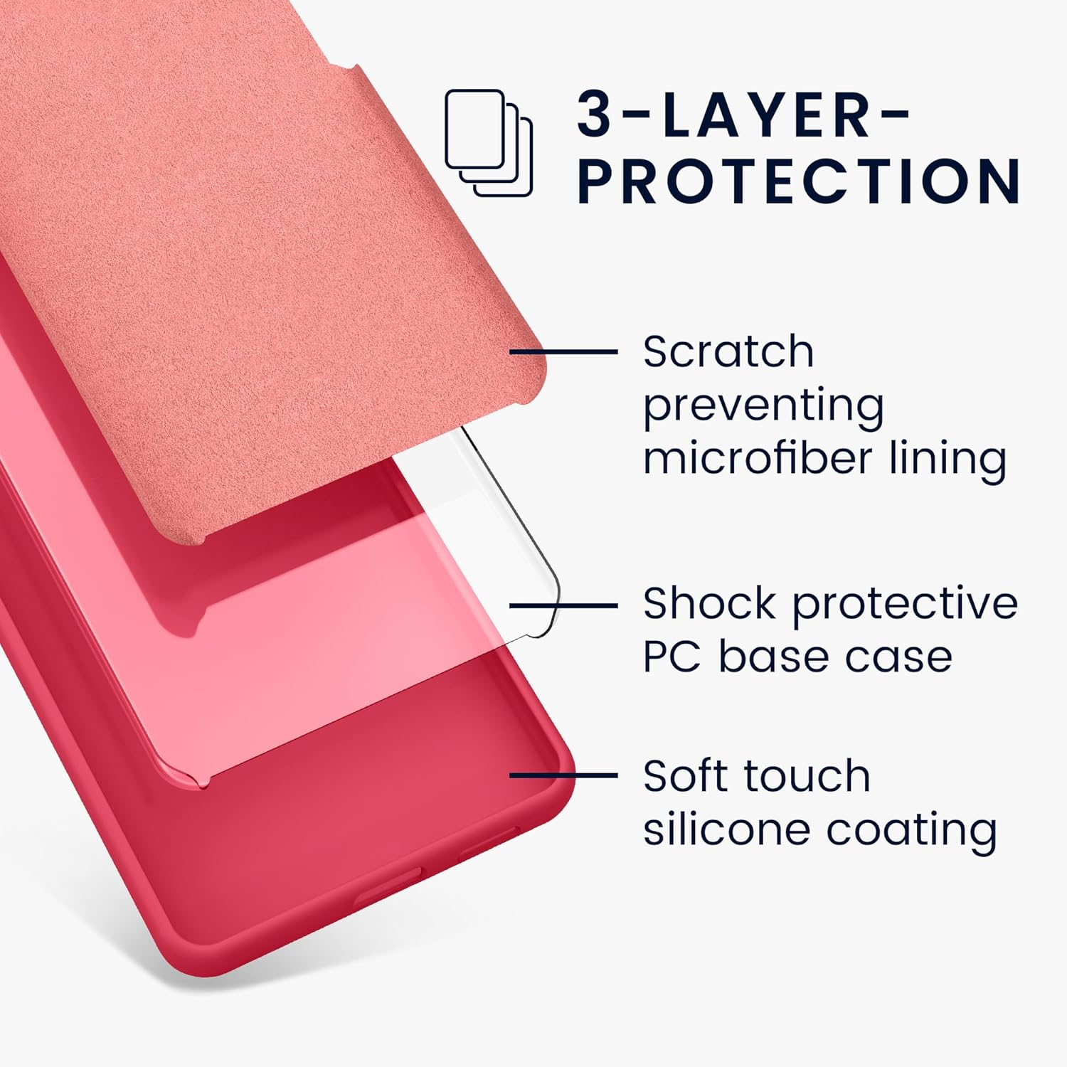 KW iPhone 15 Pro Θήκη Σιλικόνης Rubberized TPU - Pomegranate Red