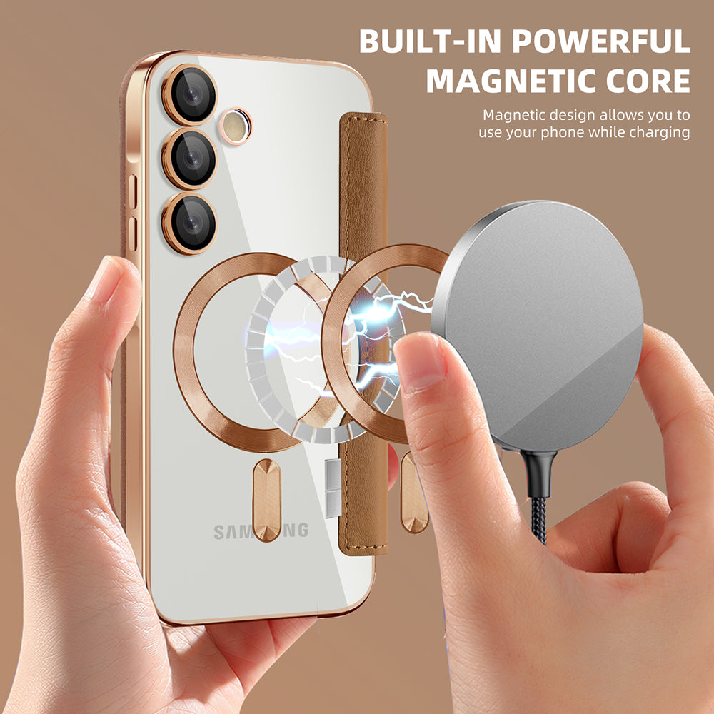 Techsuit Samsung Galaxy A18 4G / A17 4G / 5G - Θήκη Βιβλίο με MagSafe με Υποδοχές Καρτών και RFID Προστασία - SmartMag Book Case - Black