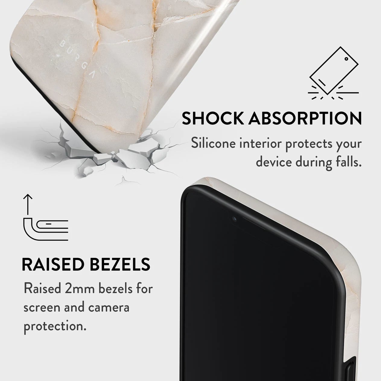 Burga iPhone 13 Pro Fashion Tough Σκληρή Θήκη - Vanilla Sand