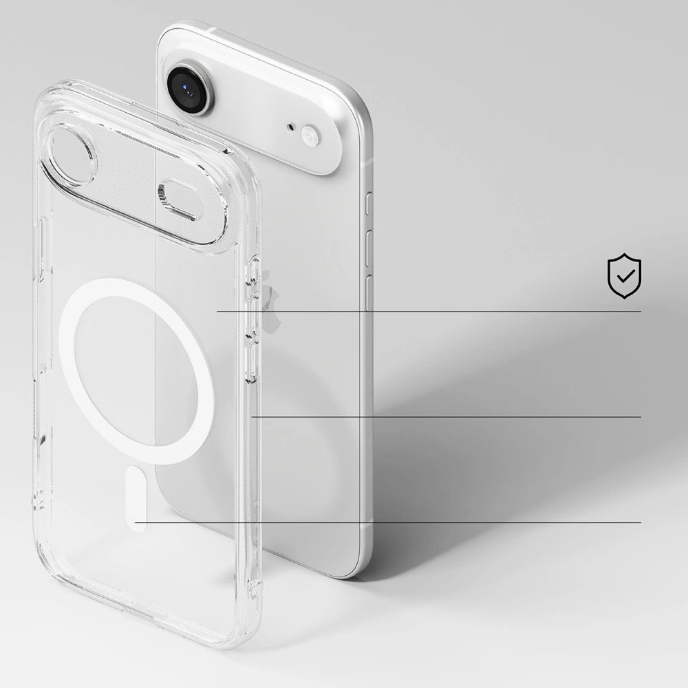 Ringke iPhone Air - Fusion Magnetic - Σκληρή Θήκη με Πλαίσιο Σιλικόνης και MagSafe - Διάφανη