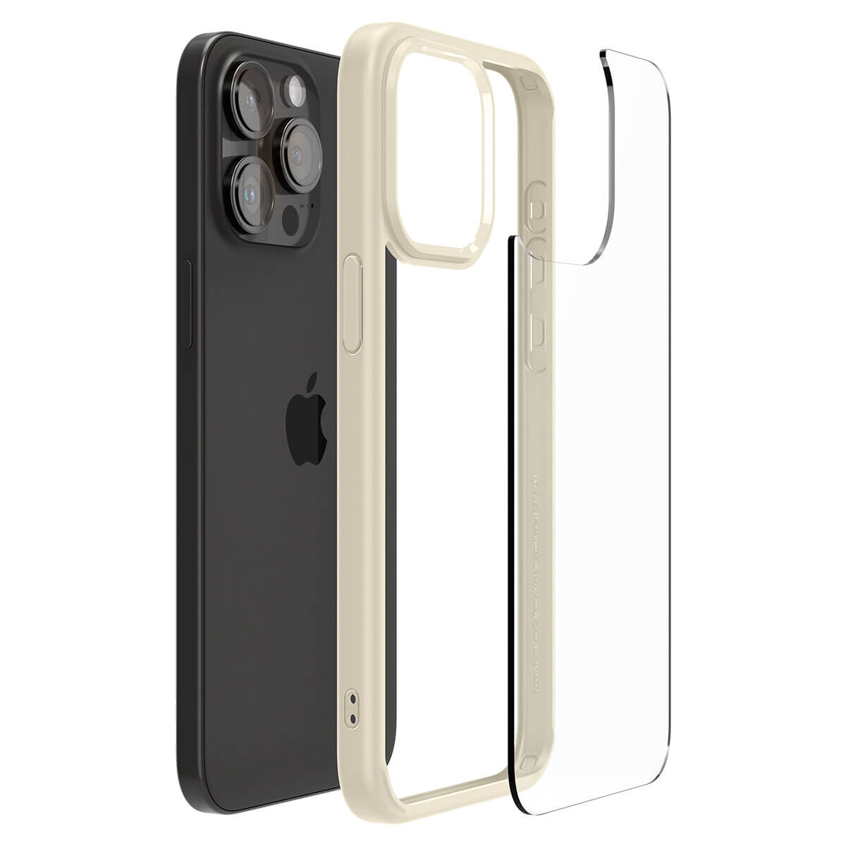 Spigen iPhone 15 Pro Ultra Hybrid Σκληρή Θήκη με Πλαίσιο Σιλικόνης - Sand Beige