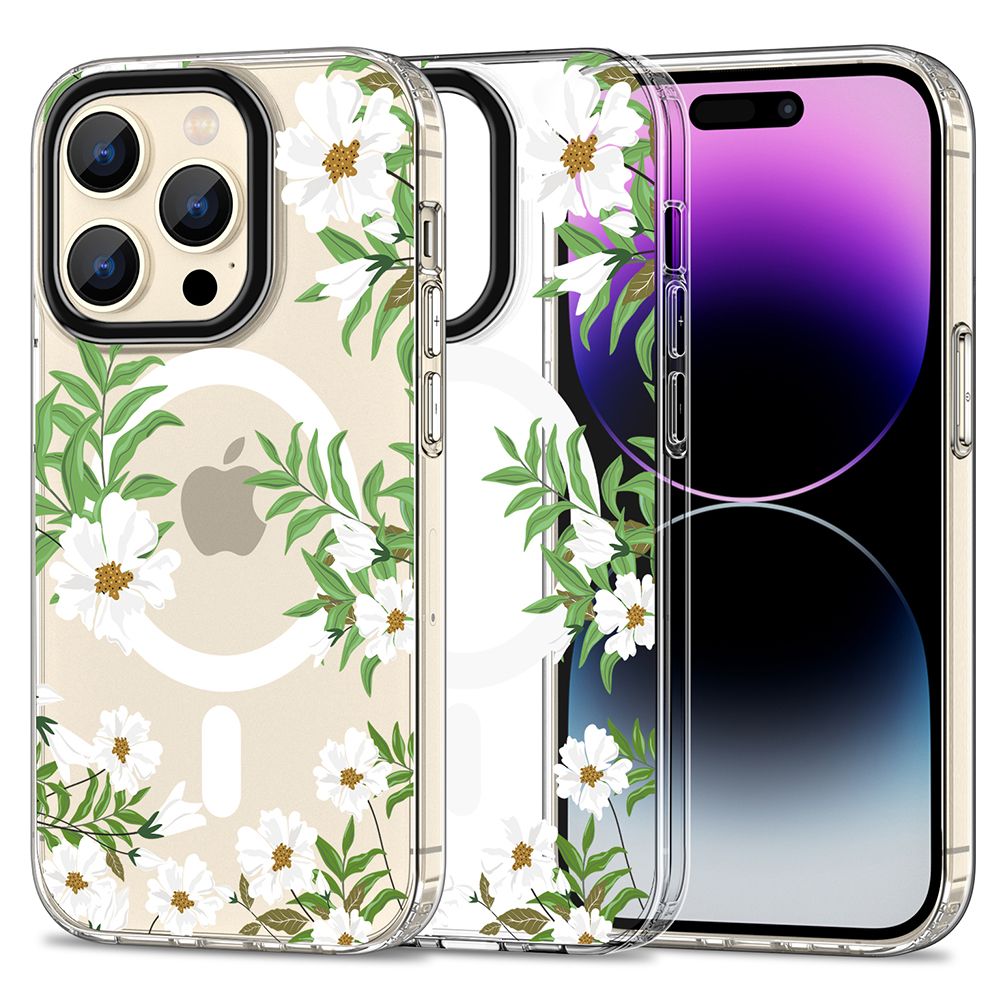 Tech - Protect iPhone 15 Pro Max MagMood Σκληρή Θήκη με Πλαίσιο Σιλικόνης και MagSafe - Spring Daisy