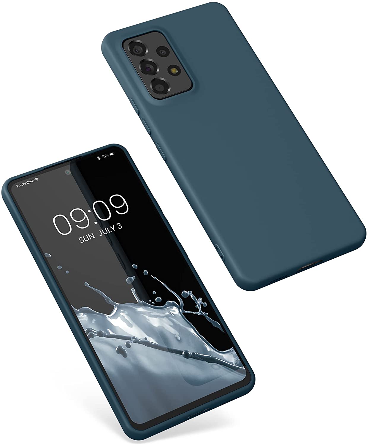KW Samsung Galaxy A53 5G Θήκη Σιλικόνης Rubberized TPU - Slate Grey - 58051.202