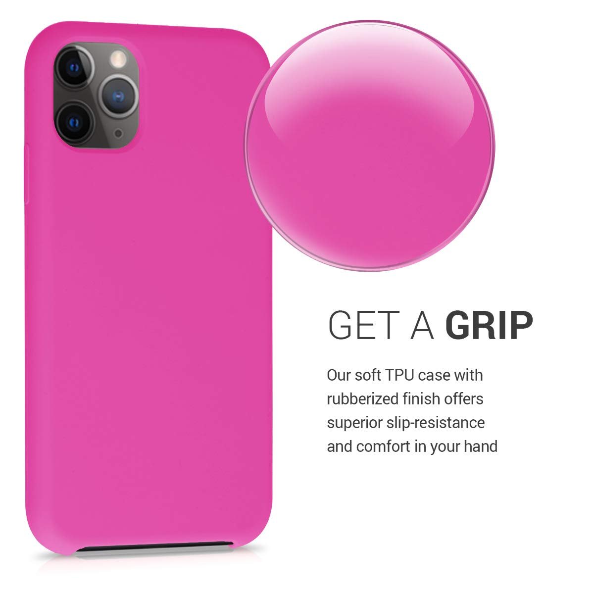KW iPhone 11 Pro Θήκη Σιλικόνης Rubber TPU - Magenta - 49726.135