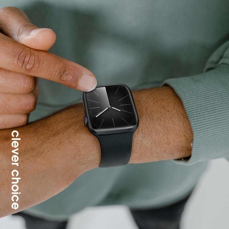 Crong Λουράκι Apple Watch 2/3/4/5/6/7/8/9/10/11 - SE (1/2/3) - 38/40/41/42mm Σιλικόνης - Liquid Strap - Black