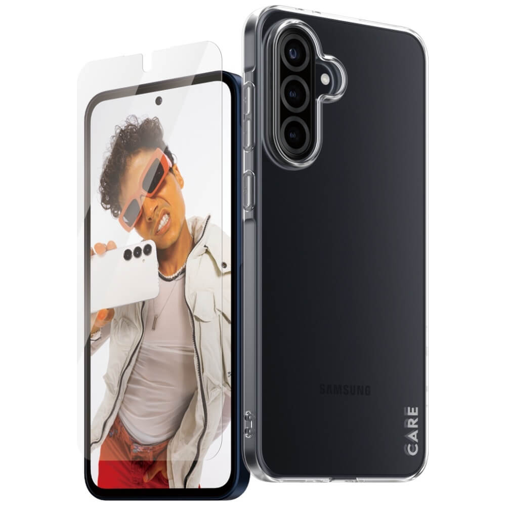 Care by PanzerGlass Samsung Galaxy A36 5G - Fashion 2in1 Σετ με 1 Αντιχαρακτικό Γυαλί Οθόνης και 1 Θήκη Σιλικόνης - Clear