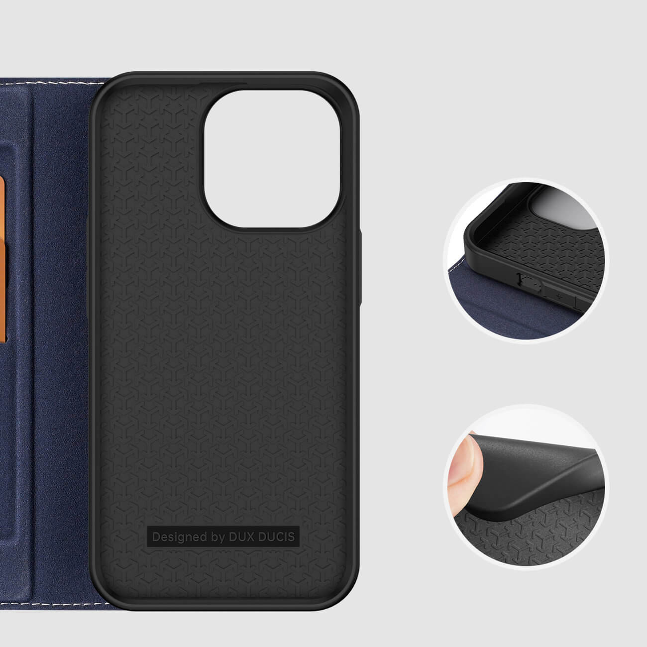Dux Ducis iPhone 14 Pro Skin X2 Flip Stand Case Θήκη Βιβλίο - Blue