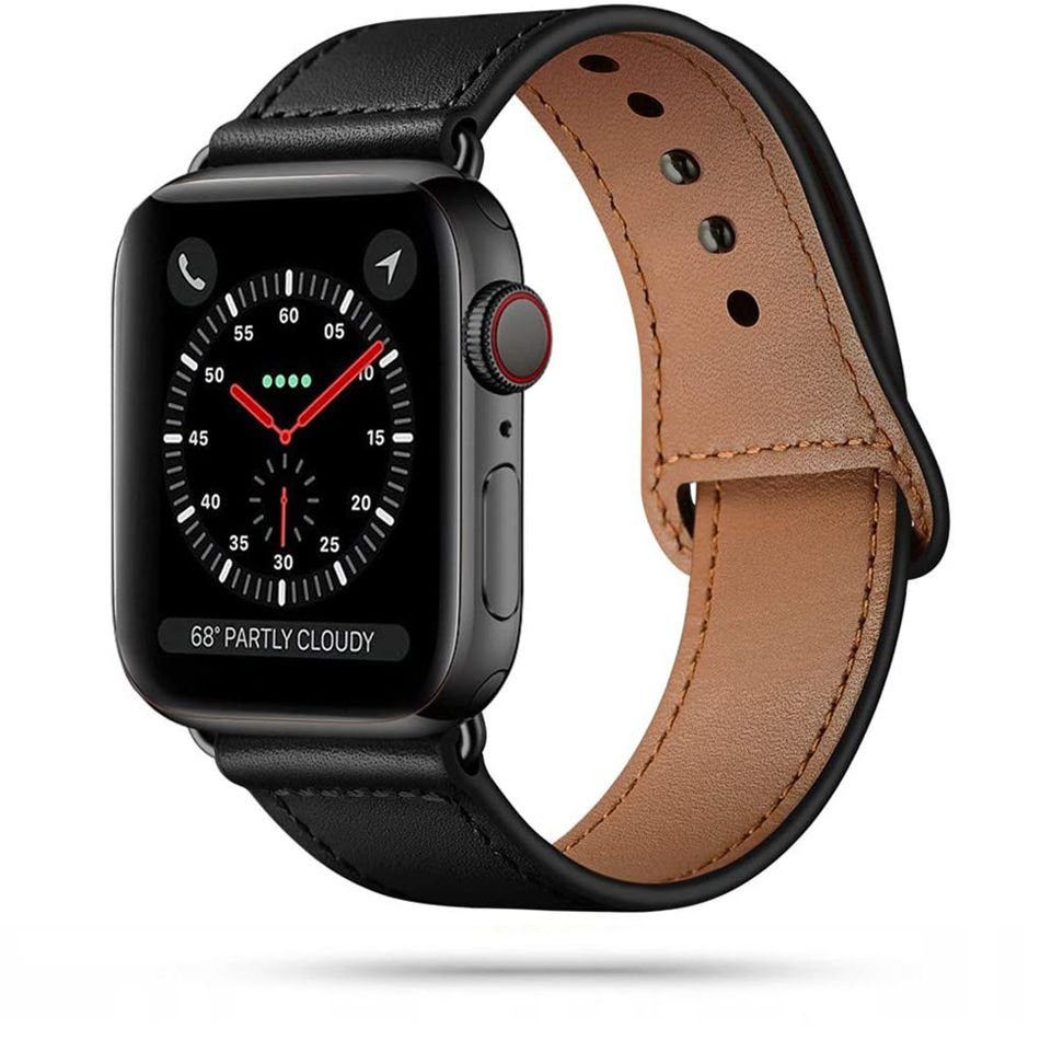 Tech - Protect Λουράκι Apple Watch 2 / 3 / 4 / 5 / 6 / 7 / 8 / 9 / SE / SE 2 / ULTRA / ULTRA 2 - 42 / 44 / 45 / 49 mm LeatherFit Δερμάτινο - Black