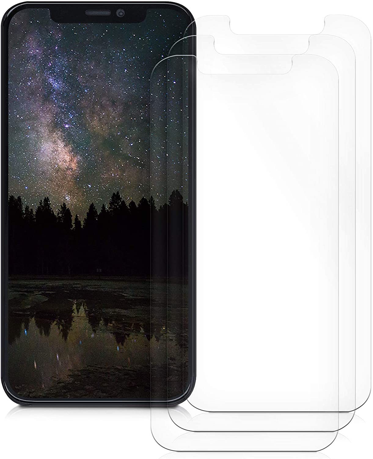 KW iPhone 12 / iPhone 12 Pro - Τρεις Μεμβράνες Προστασίας Οθόνης - Διάφανες - 53817.1