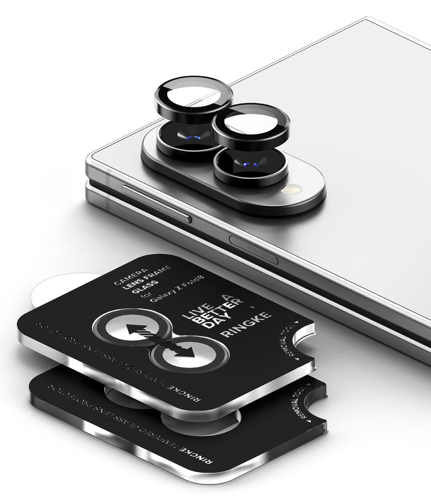 Ringke Samsung Galaxy Z Fold8 - Αντιχαρακτικό Γυαλί για την Κάμερα - Camera Frame - 2 Τεμάχια - Black