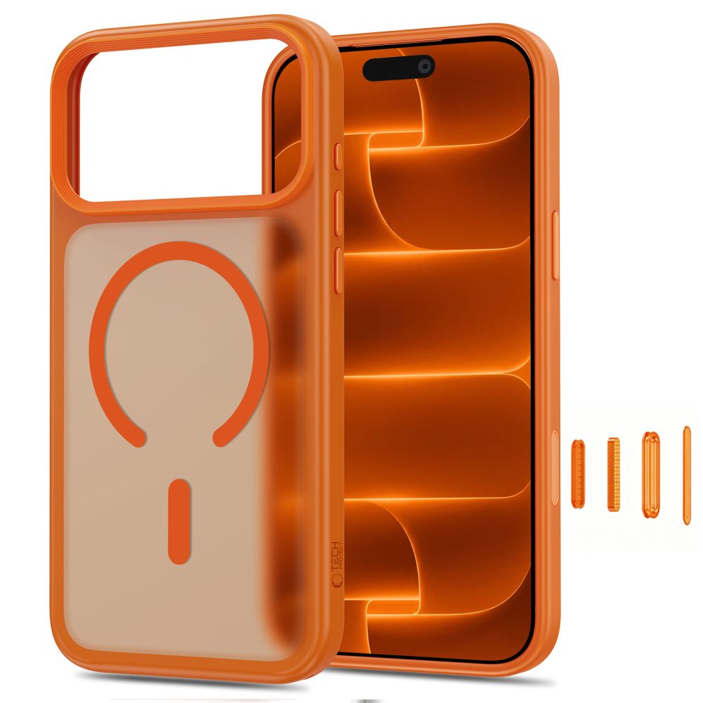 Tech-Protect iPhone 18 Pro / iPhone 17 Pro - Σκληρή Θήκη MagSafe με Πλαίσιο Σιλικόνης - MagMat MagSafe CC - Matte Cosmic Orange