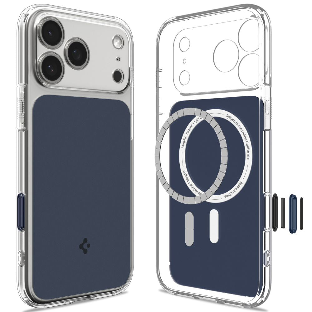 Spigen iPhone 18 Pro / iPhone 17 Pro - Σκληρή Θήκη με Πλαίσιο Σιλικόνης και MagSafe - Ultra Hybrid T Mag - Matte Blue