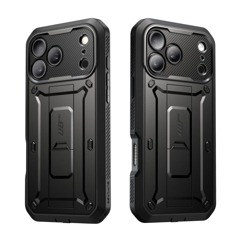 Supcase iPhone 18 Pro / iPhone 17 Pro - Σκληρή Θήκη με Προστασία Οθόνης και Stand - Unicorn Beetle Pro - Black