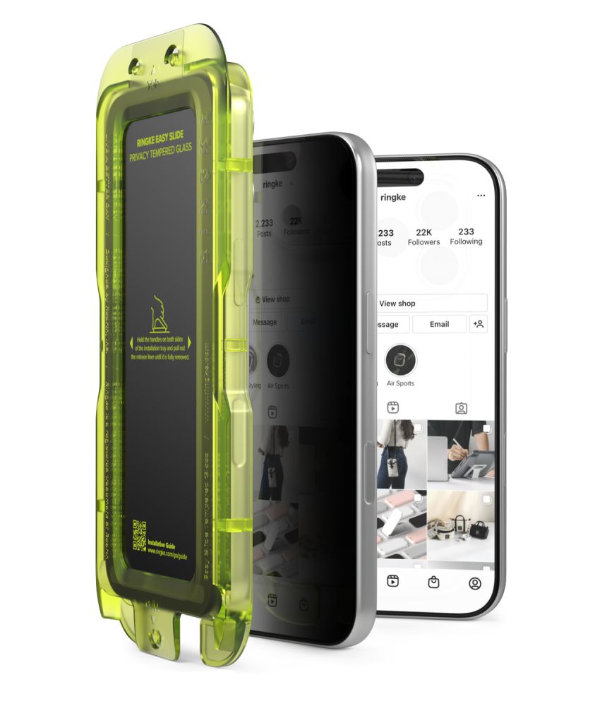 Ringke iPhone 18 Pro - Privacy Αντιχαρακτικό Γυαλί Οθόνης - 2 Τεμάχια - Easy Slide - Privacy