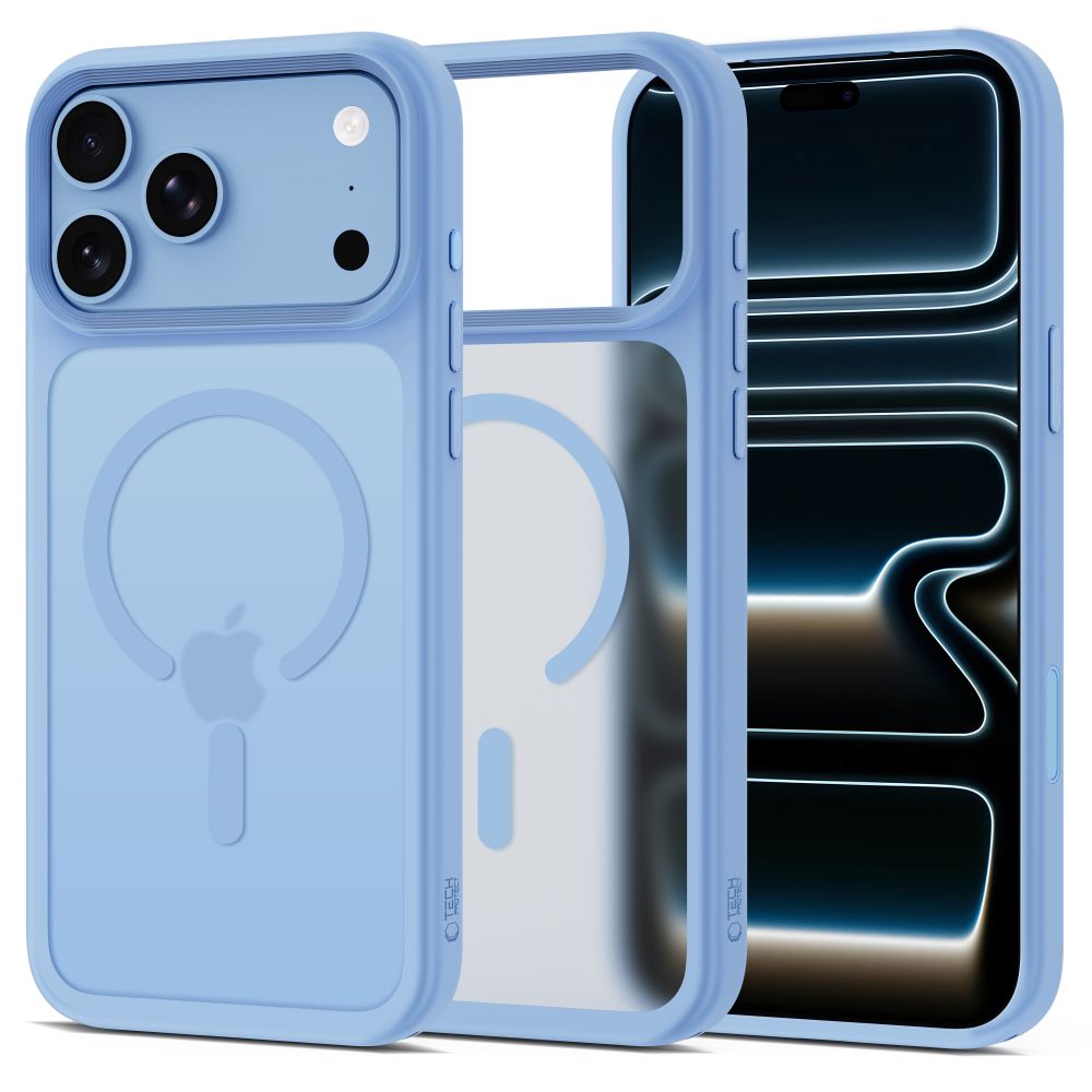 Tech-Protect iPhone 18 Pro / iPhone 17 Pro - Σκληρή Θήκη MagSafe με Πλαίσιο Σιλικόνης - MagMat MagSafe CC - Matte Light Blue