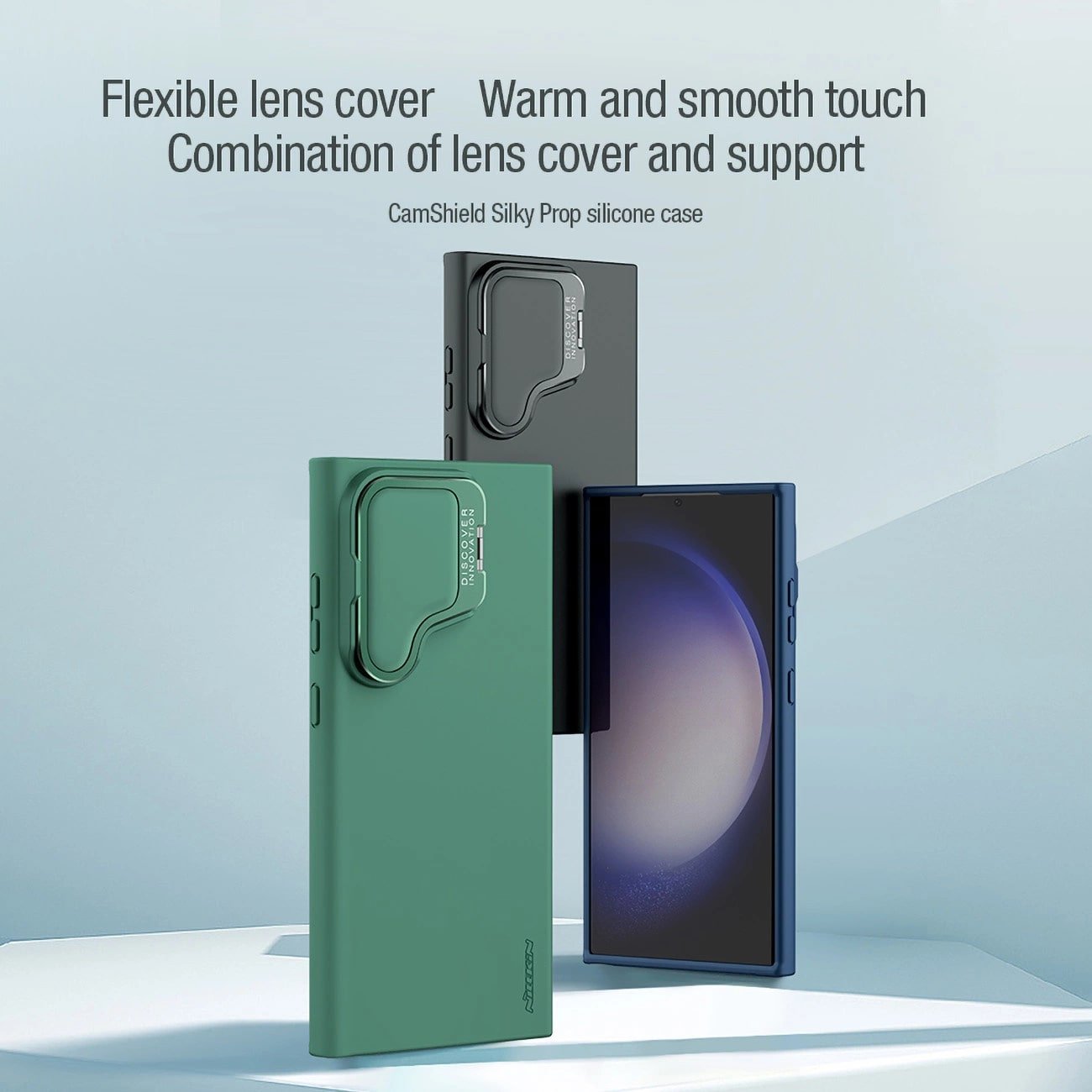 Nillkin Samsung Galaxy S24 Ultra CamShield Silky Prop Θήκη Σιλικόνης με Κάλυμμα για την Κάμερα - Black