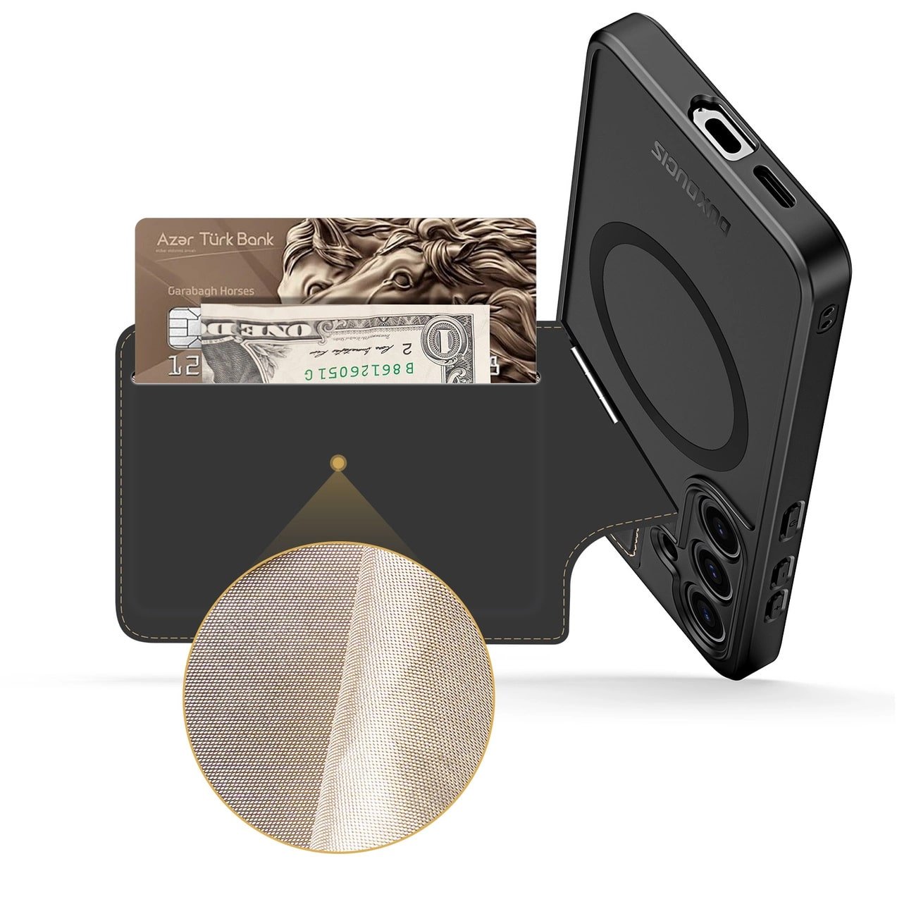 Dux Ducis Samsung Galaxy S24+ Rafi II Mag Anti - RFID Θήκη με Υποδοχή για Κάρτες / Stand και MagSafe - Black