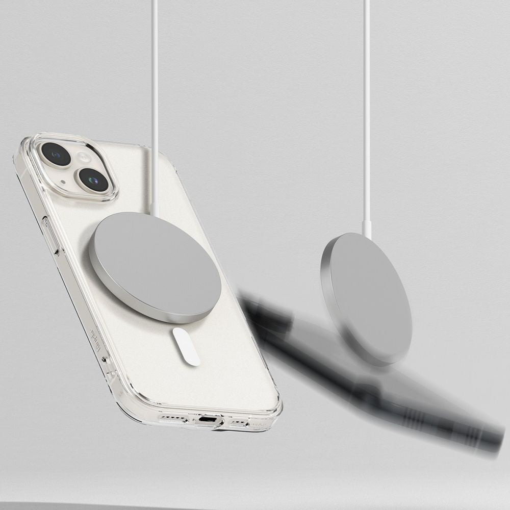 Ringke iPhone 15 Fusion Σκληρή Θήκη με Πλαίσιο Σιλικόνης και MagSafe - Matte Clear