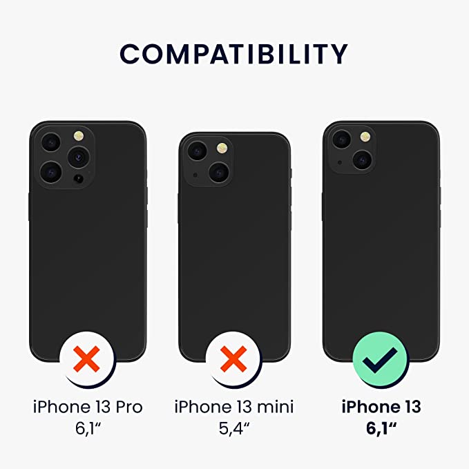 KW iPhone 13 Θήκη από Φυσικό Ξύλο - Design Wolf Head - Brown / Dark Brown - 55953.10