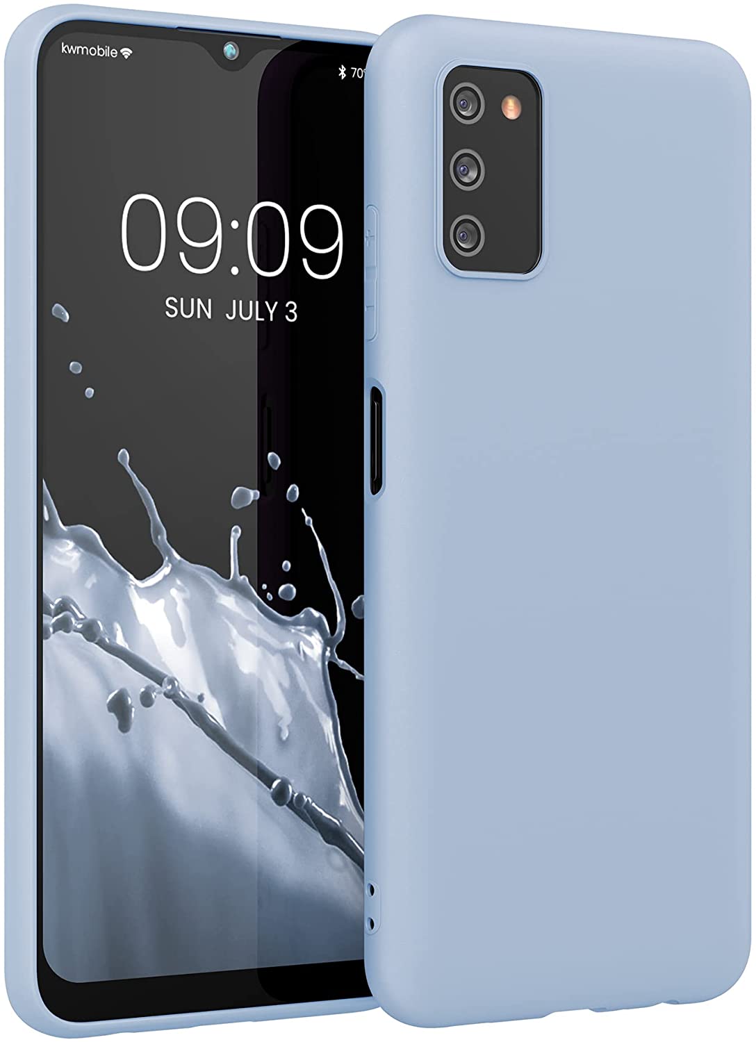 KW Samsung Galaxy A03s Θήκη Σιλικόνης TPU - Light Blue Matte - 56517.58