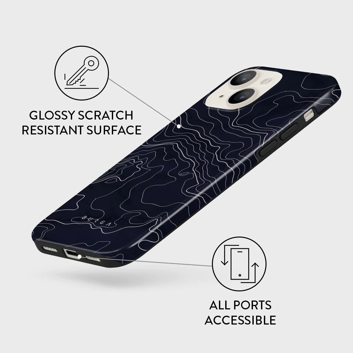Burga iPhone 13 Fashion Tough Σκληρή Θήκη - Drifting Shores