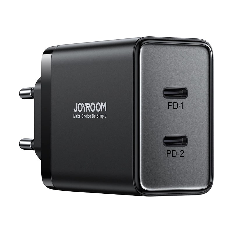 Joyroom Οικιακός Φορτιστής Γρήγορης Φόρτισης με 2 Θύρες Type - C PD 40W - Black - JR - TCF09