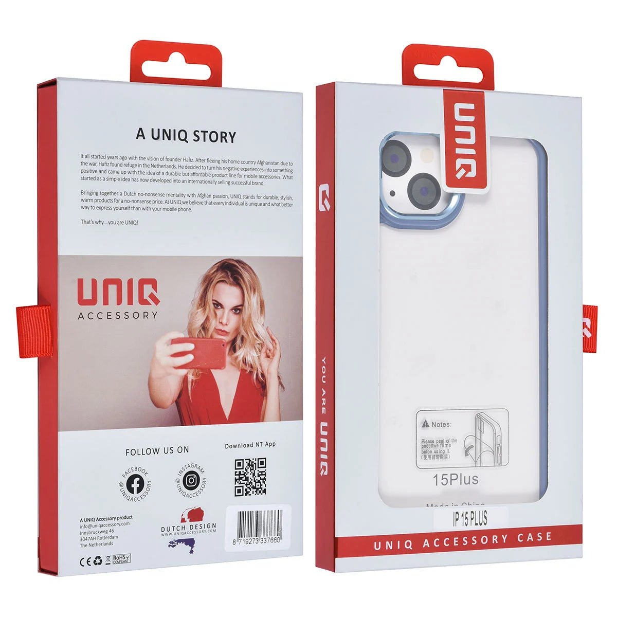 Tuniq iPhone 15 Plus / 14 Plus - Σκληρή Θήκη με Πλαίσιο Σιλικόνης - Ανοιχτό Μπλε / Διάφανο