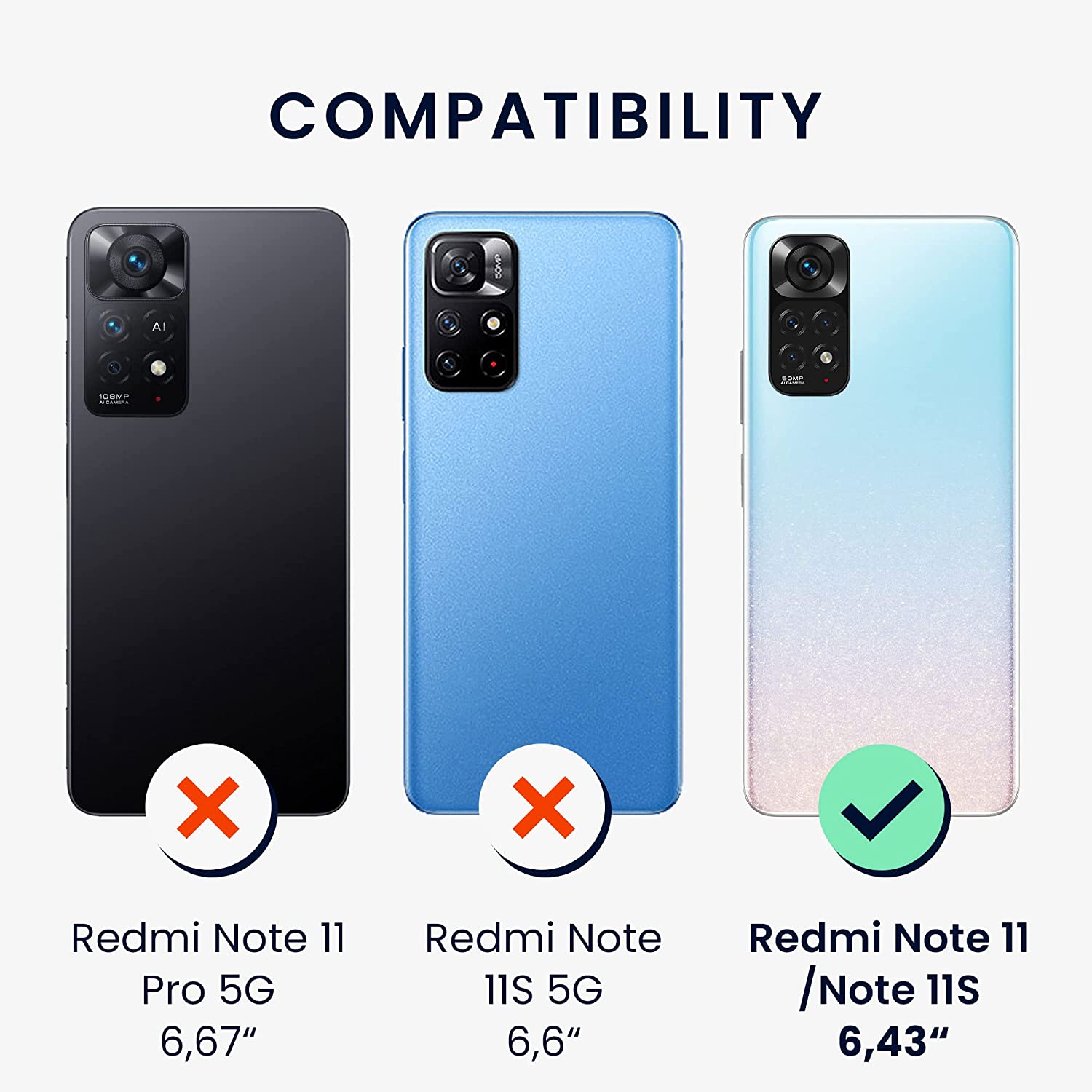 KW Xiaomi Redmi Note 11 / Redmi Note 11S Θήκη Σιλικόνης TPU - Arctic Blue - 57368.207