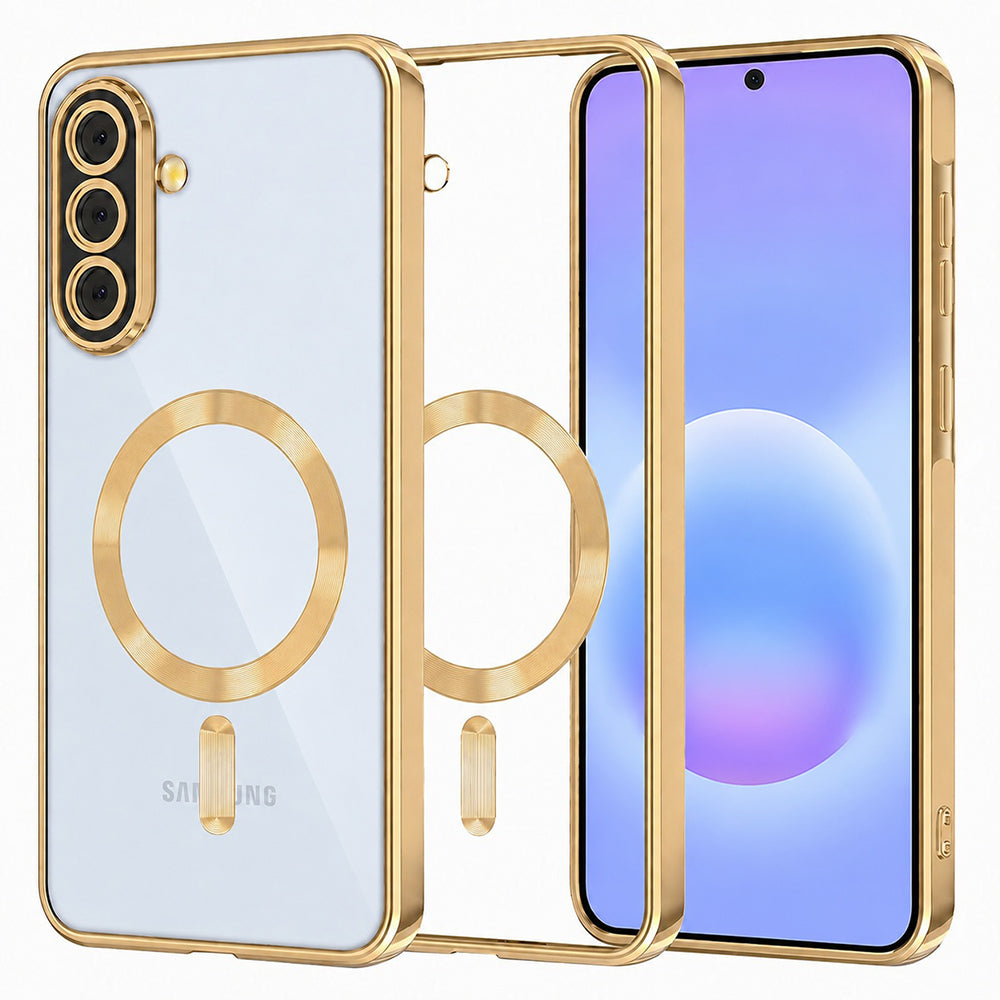 Techsuit Samsung Galaxy A57 5G - Θήκη Σιλικόνης - Luxury Crystal MagSafe - Gold
