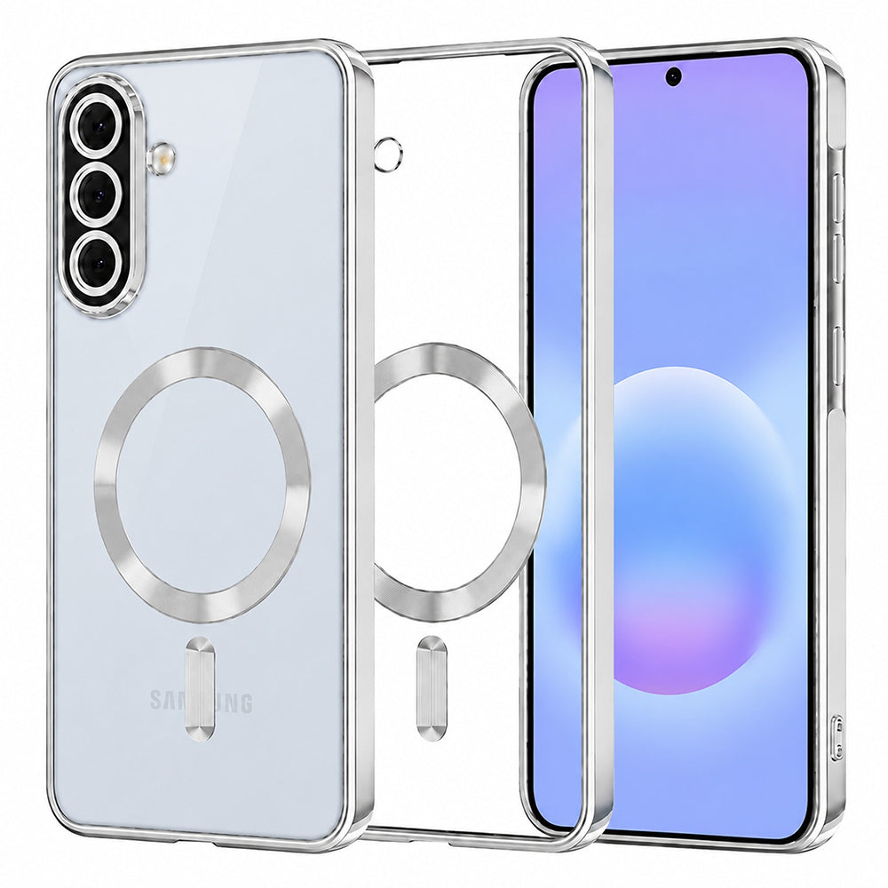 Techsuit Samsung Galaxy A57 5G - Θήκη Σιλικόνης - Luxury Crystal MagSafe - Silver
