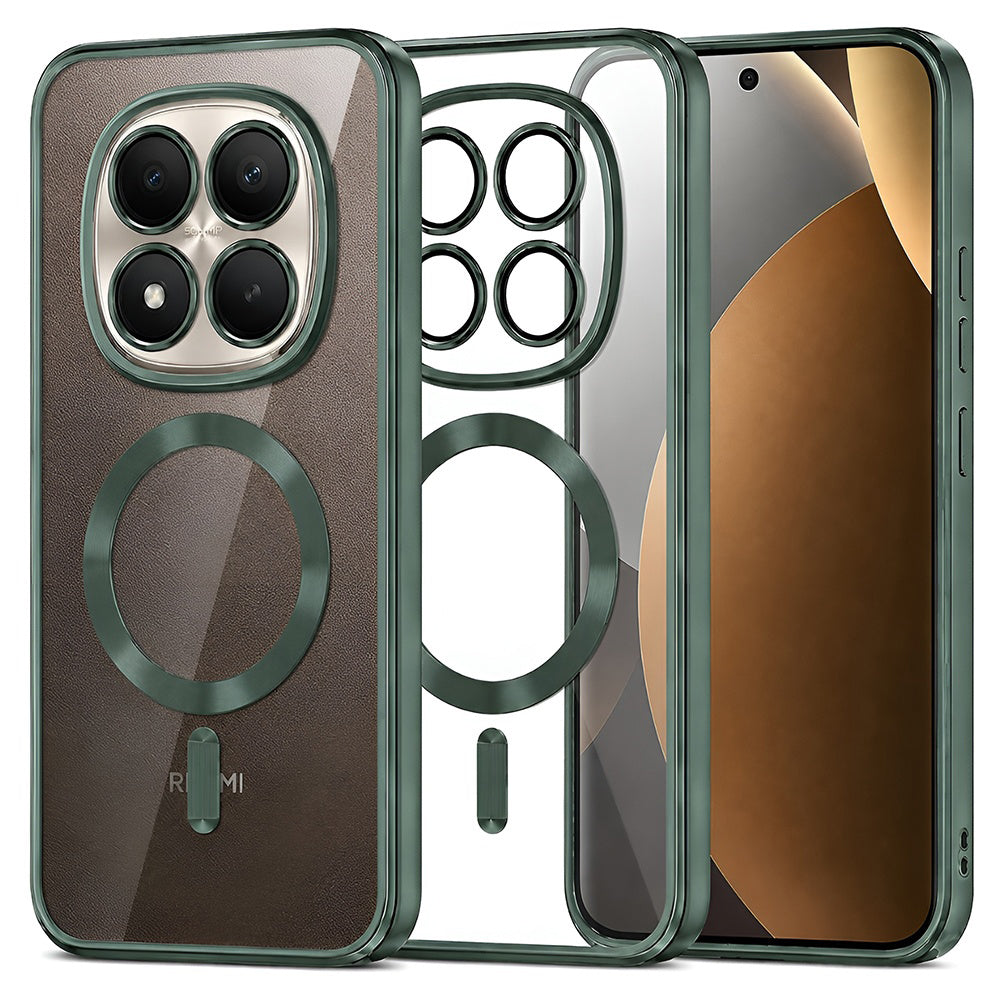 Techsuit Xiaomi Redmi Note 15 Pro Plus 5G / Poco M8 Pro 5G - Θήκη Σιλικόνης - Luxury Crystal MagSafe - Deep Green