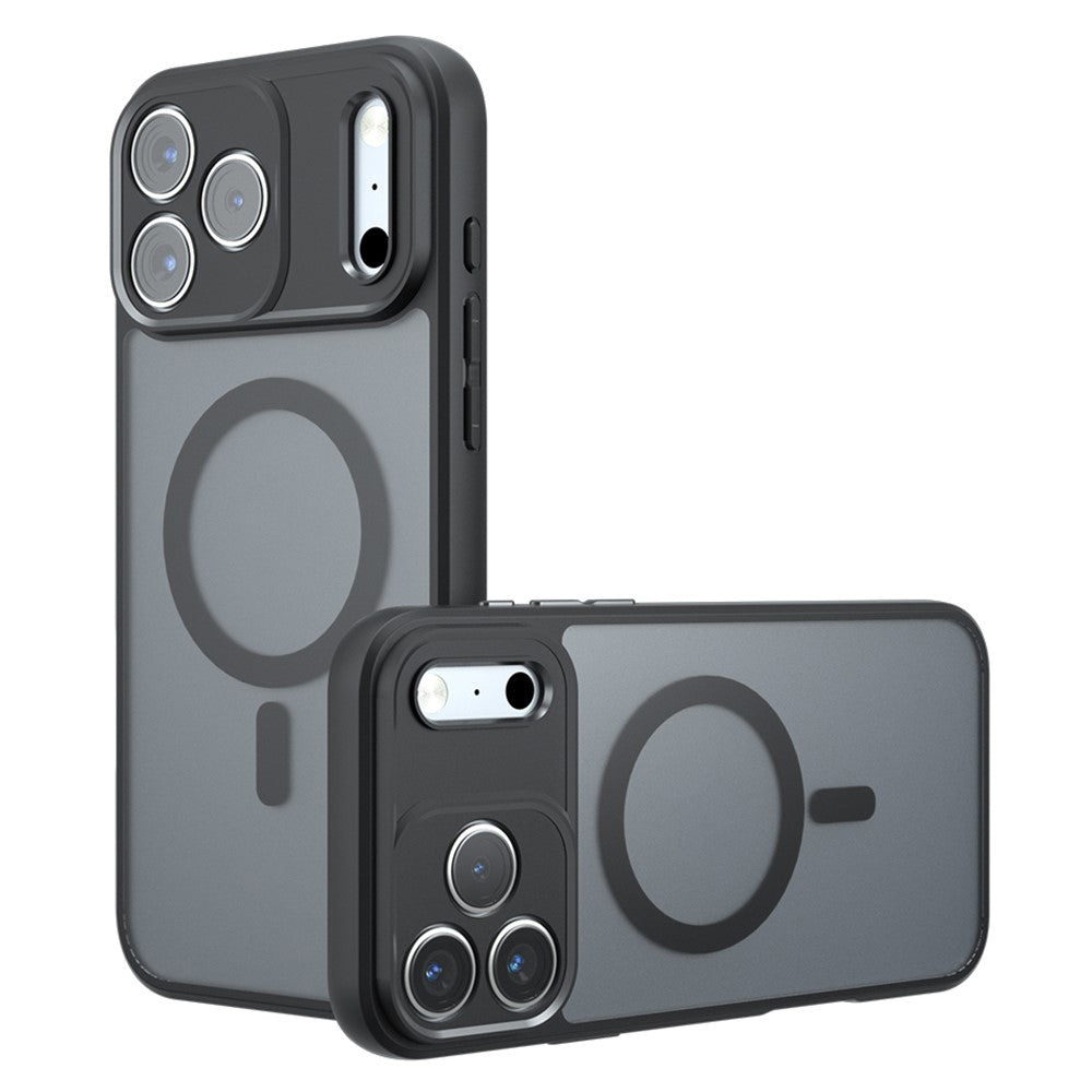 Techsuit iPhone 18 Pro / iPhone 17 Pro - Σκληρή Θήκη με Πλαίσιο Σιλικόνης και MagSafe - PureFrost - Frosted Black