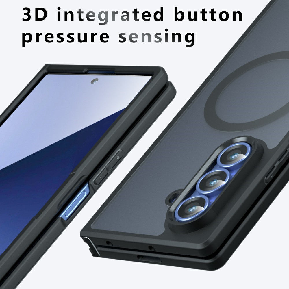 Techsuit Samsung Galaxy Z Fold8 Ultra - Σκληρή Θήκη με Πλαίσιο Σιλικόνης και MagSafe - PureFrost - Frosted Black