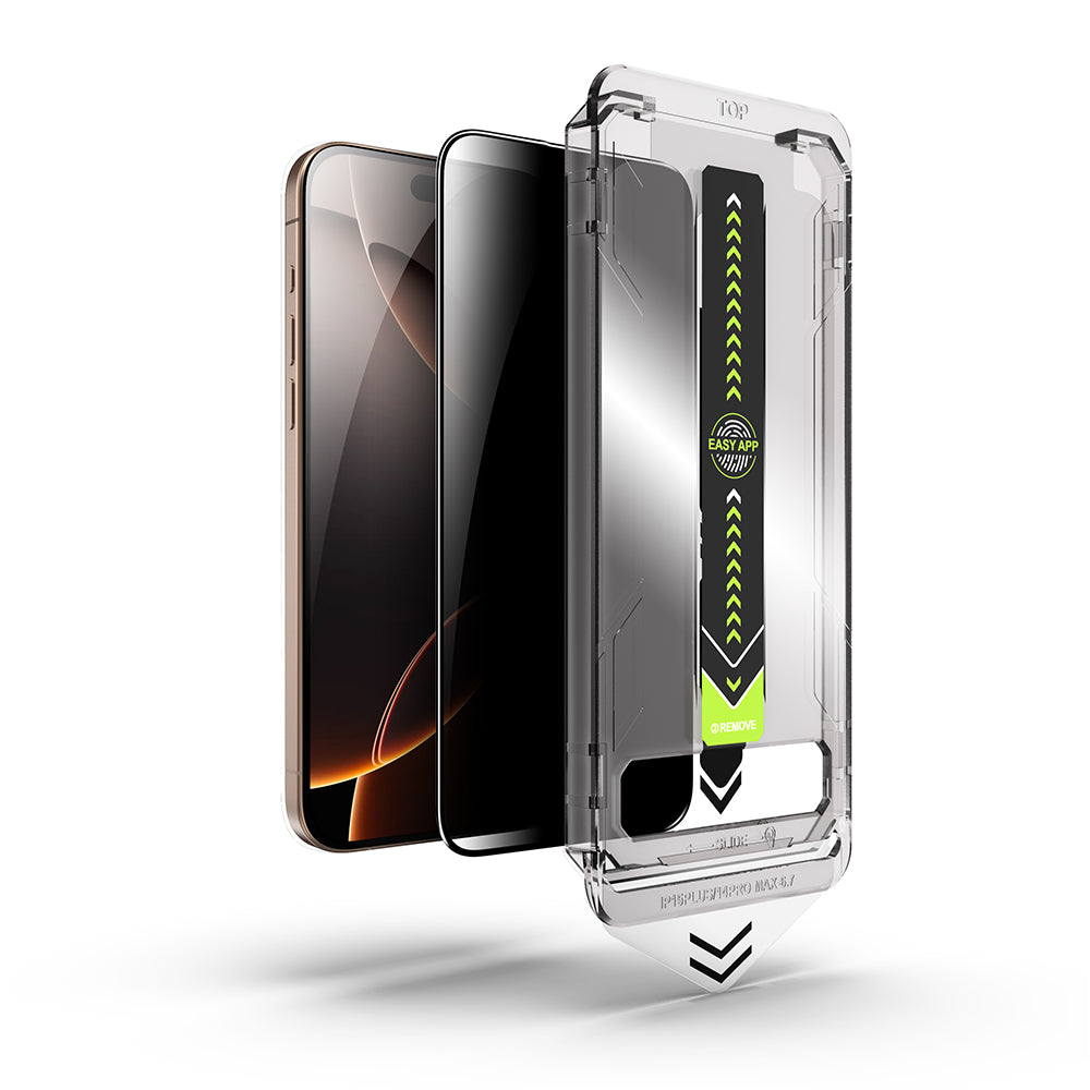 Techsuit iPhone 18 Pro - Full Screen Αντιχαρακτικό Γυαλί Οθόνης - TitanGlass FullCover - Privacy