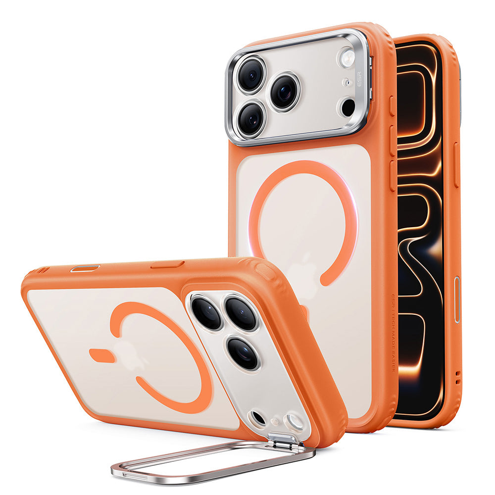 ESR  iPhone 18 Pro Max / iPhone 17 Pro Max - Σκληρή Θήκη με Πλαίσιο Σιλικόνης και Stand - Classic Hybrid HaloLock Kickstand - Frosted Orange