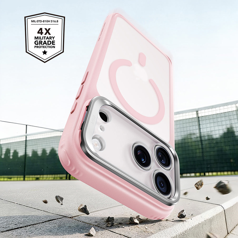 ESR  iPhone 18 Pro / iPhone 17 Pro - Σκληρή Θήκη με Πλαίσιο Σιλικόνης και Stand - Classic Hybrid HaloLock Kickstand - Frosted Bubblegum Pink
