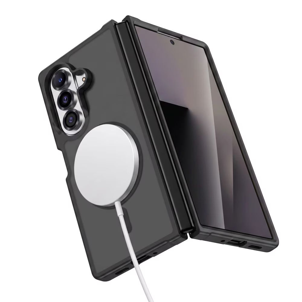 Techsuit Samsung Galaxy Z Fold8 Ultra - Σκληρή Θήκη με Πλαίσιο Σιλικόνης και MagSafe - PureFrost - Frosted Black