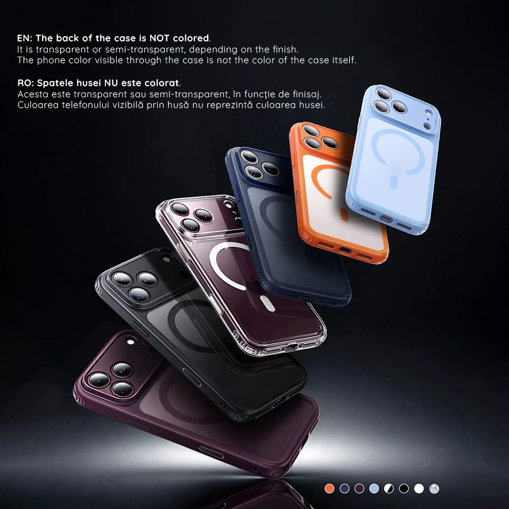 ESR iPhone 18 Pro Max / iPhone 17 Pro Max - Σκληρή Θήκη με Πλαίσιο Σιλικόνης και MagSafe - Classic Hybrid Halolock - Clear Shimmer
