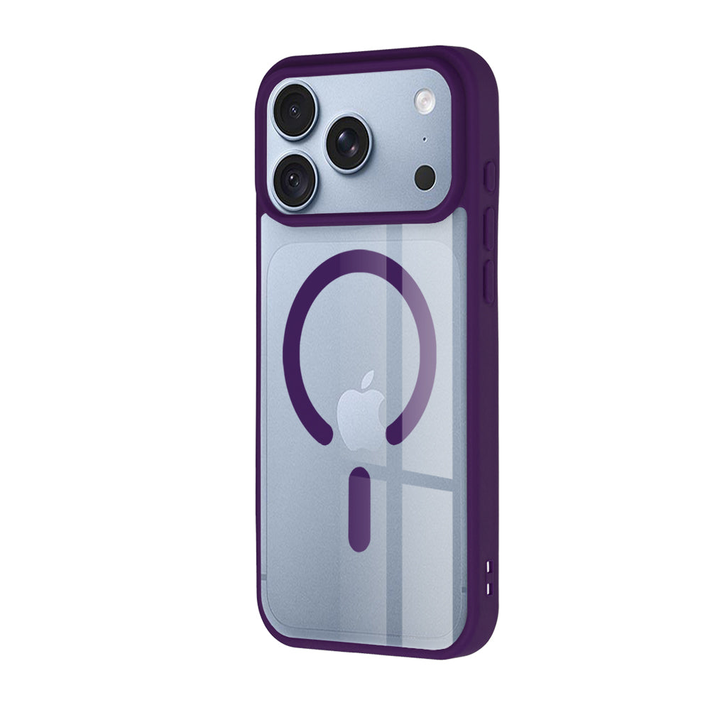 Techsuit iPhone 18 Pro / iPhone 17 Pro - Σκληρή Θήκη MagSafe με Πλαίσιο Σιλικόνης - MagSafe Pro - Purple