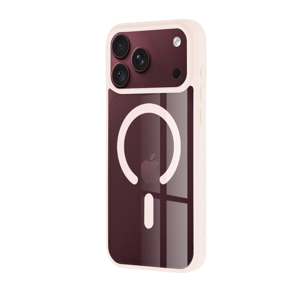 Techsuit iPhone 18 Pro Max / iPhone 17 Pro Max - Σκληρή Θήκη MagSafe με Πλαίσιο Σιλικόνης - MagSafe Pro - Nude Pink