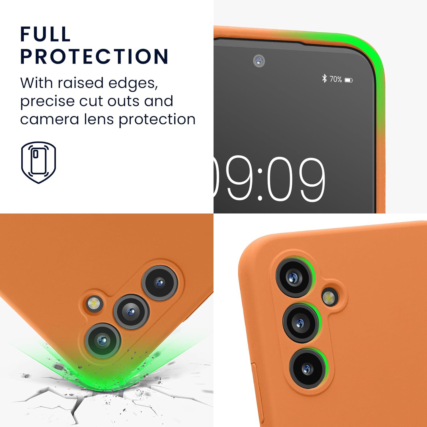KW Samsung Galaxy A54 5G Θήκη Σιλικόνης Rubberized TPU - Warm Apricot