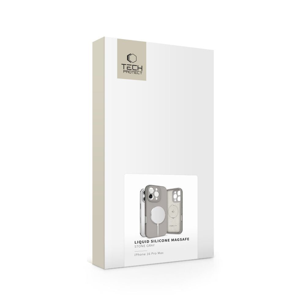 Tech - Protect iPhone 16 Pro Max Liquid Silicone - MagSafe Θήκη Σιλικόνης TPU - Stone Grey