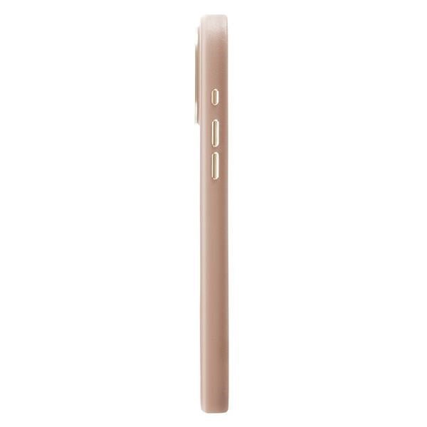 Uniq iPhone 15 Pro Max Coehl Muse Σκληρή Θήκη MagSafe με Επένδυση Συνθετικού Δέρματος και Λουράκι - Dusty Nude