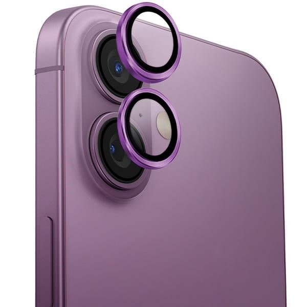 Uniq iPhone 16 / 16 Plus Optix Aluminum Camera Lens Protector Αντιχαρακτικό Γυαλί για την Κάμερα - Pink