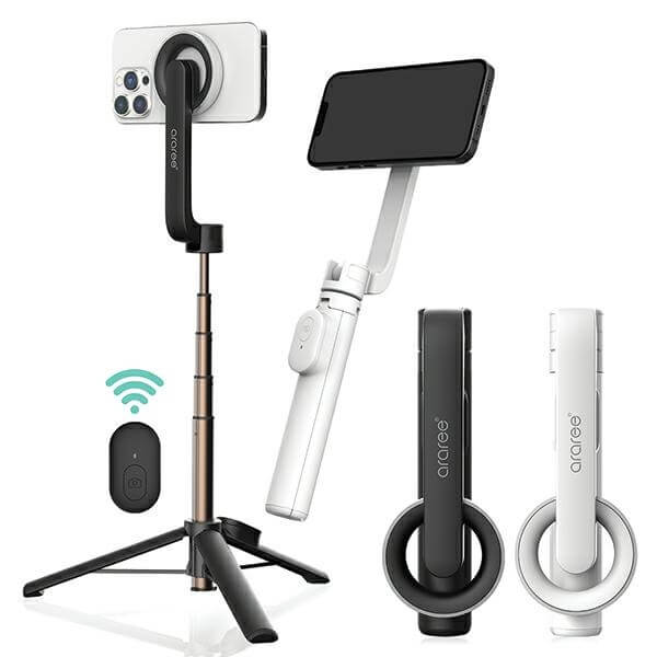 Araree Selfie Stick Bluetooth Magfie Pod - MagSafe Τρίποδο με Τηλεχειριστήριο Bluetooth - White