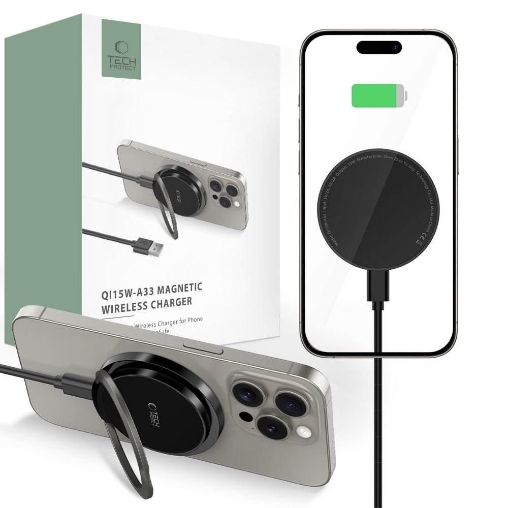 Tech - Protect QI15W - A33 15W Ασύρματος Φορτιστής MagSafe - Black